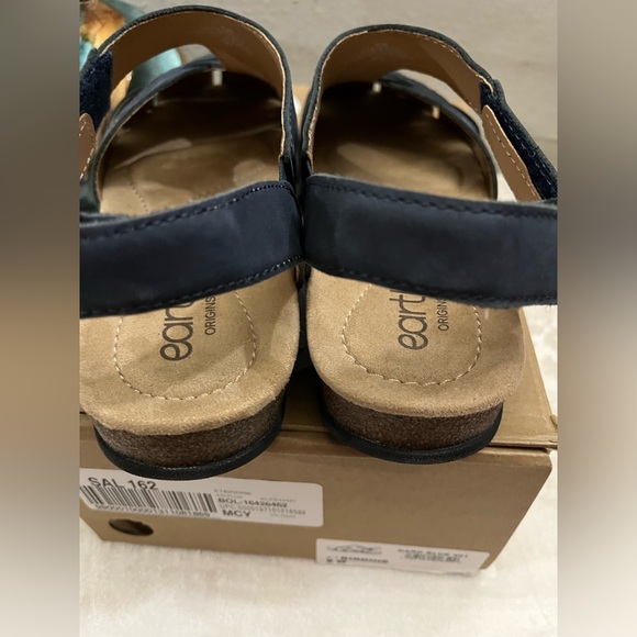 Birdine Casual Round Toe Slip-on Sandals Women's Adjustable Strap 9 W Dark Blue - Picture 6 of 8